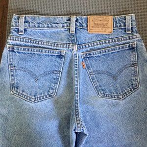 Vintage 80s Levis Student Fit Orange Tab 550 Jeans